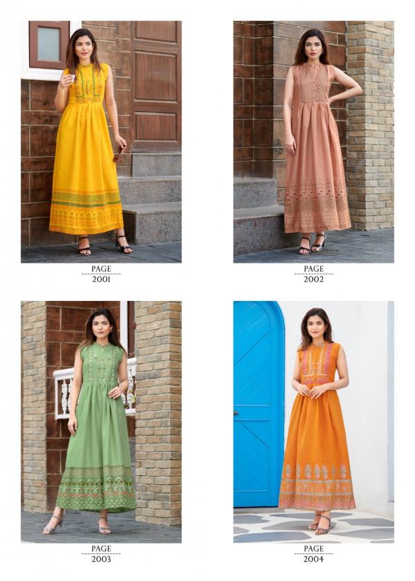 Rangjyot Charvi 2 Classic Wear Long Rayon Anarkali Kurti Collection